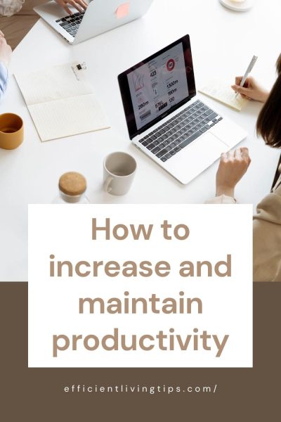 maintain productivity